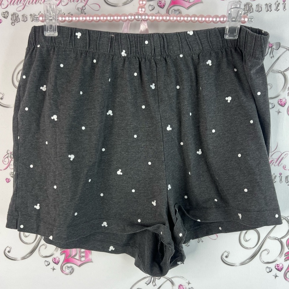 Disney H&M shorts Mickey Mouse ears dotted lounge shorts Charcoal Gray Shorts